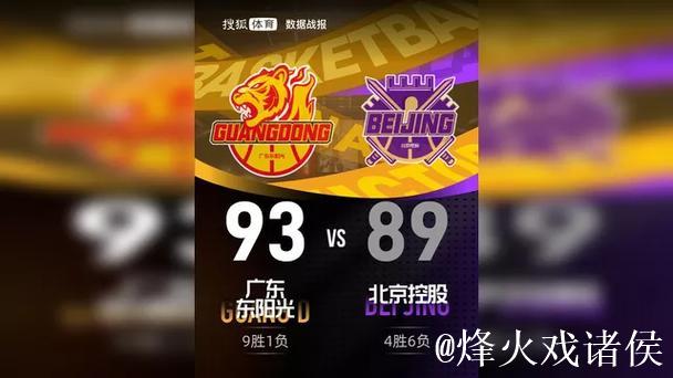 萨姆纳38+9+5萨林杰27+10+6 广东险胜北控